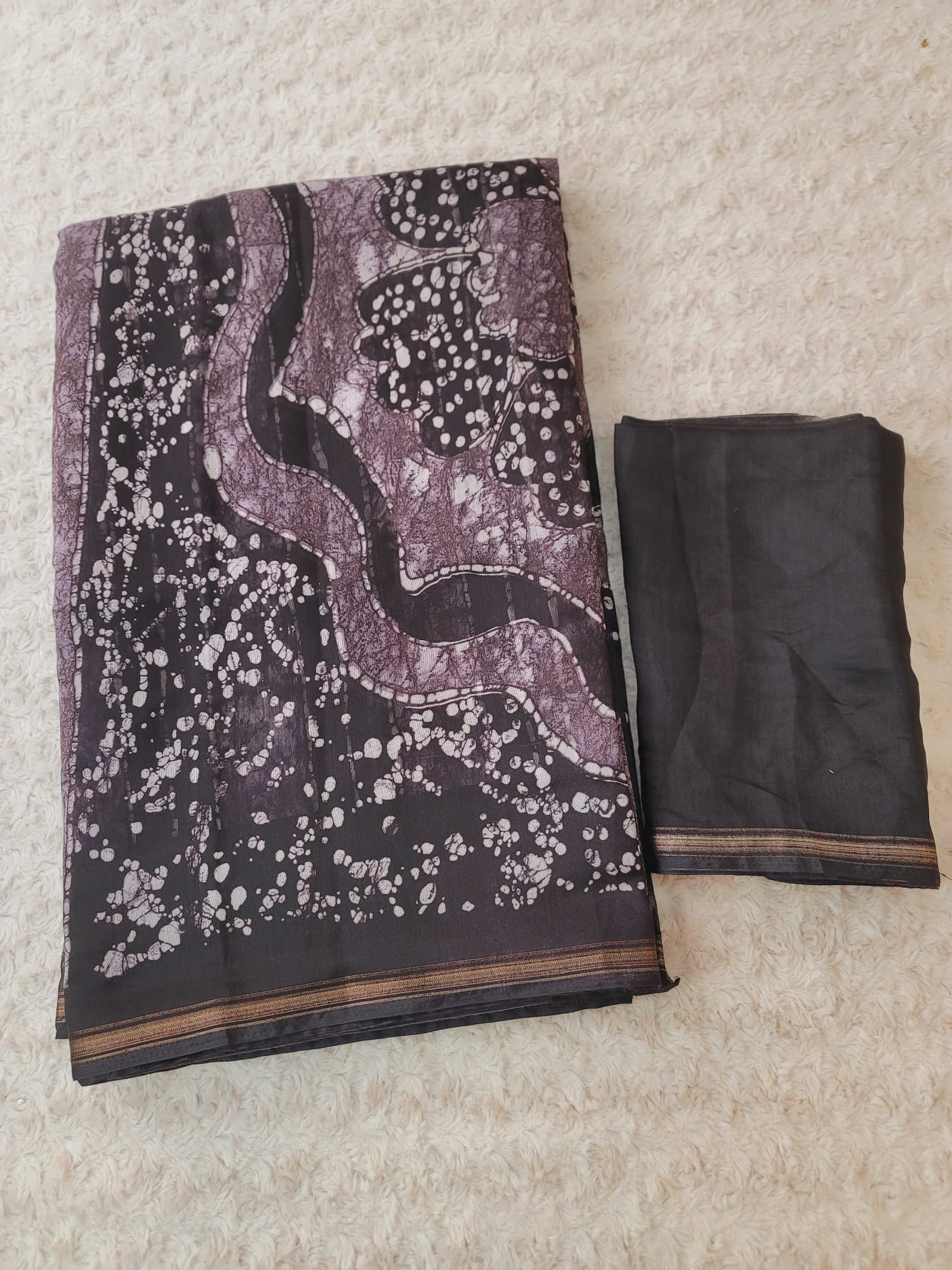 Soft digital printed linen saree