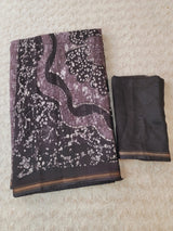Soft digital printed linen saree