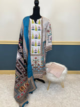 Pakistani Stitched lawn Embroidered Salwar kameez ready to ship