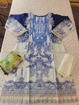 Pakistani Stitched lawn Embroidered Salwar kameez ready to ship