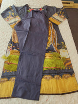 Pakistani Stitched lawn Embroidered Salwar kameez ready to ship