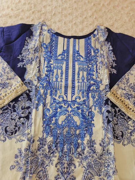 Pakistani Stitched lawn Embroidered Salwar kameez ready to ship