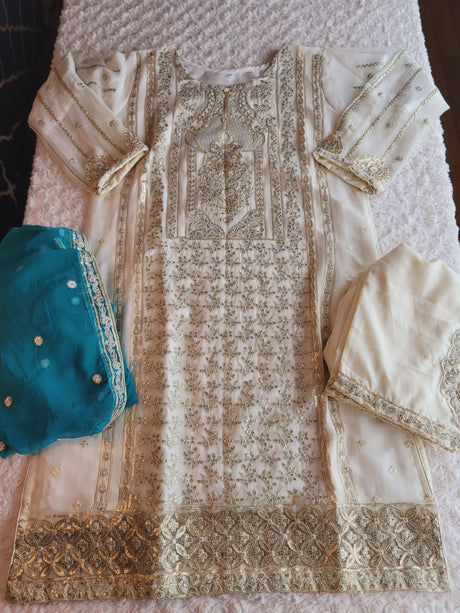 Pakistani Stitched Embroidery Party Wear Dresses Ready To Ship