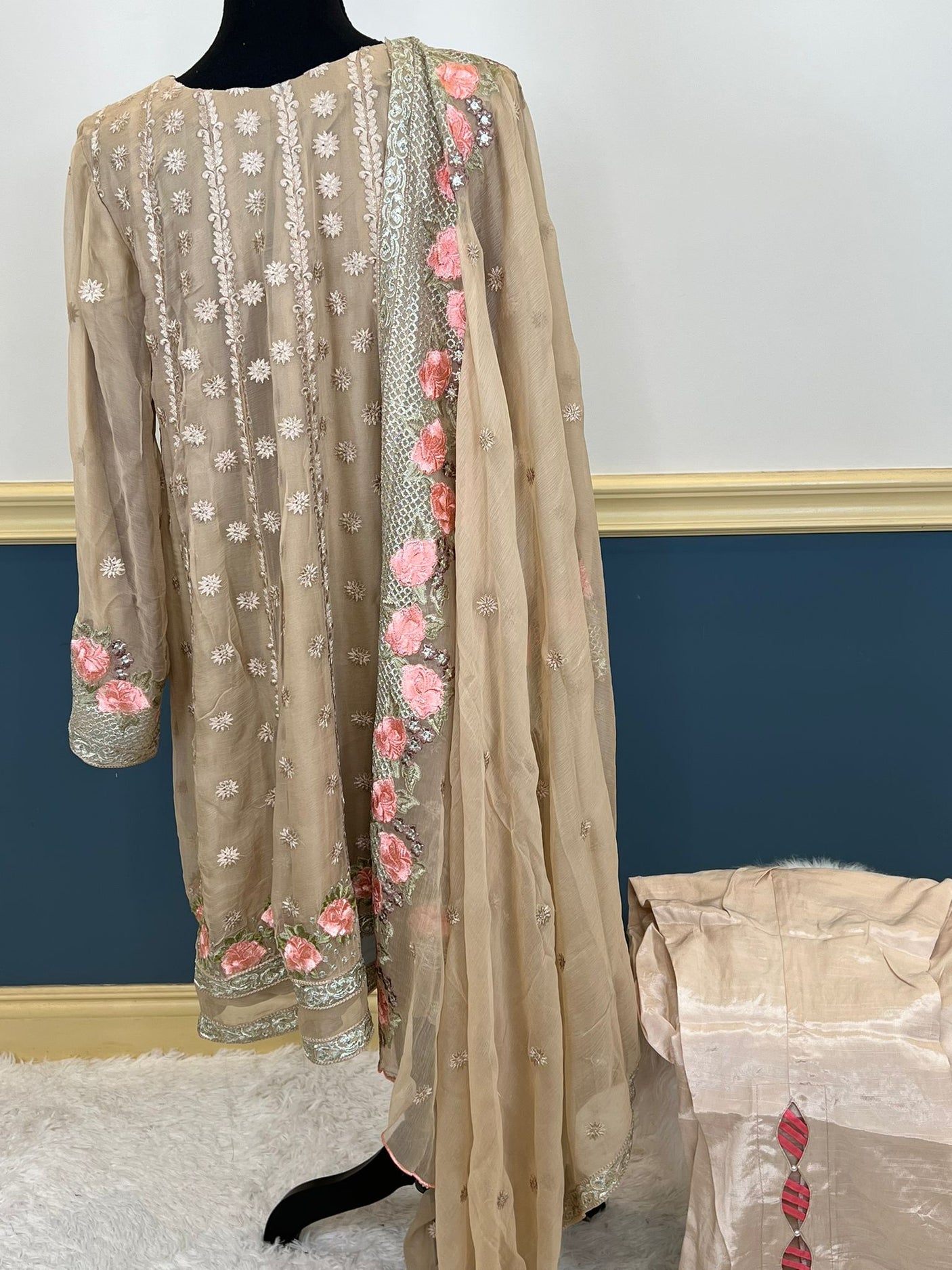 Pakistani Stitched Embroidery Party Wear Dresses Ready To Ship
