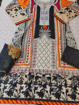 Pakistani Stitched lawn Embroidered Salwar kameez ready to ship