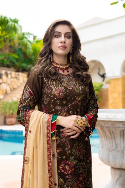 Mizka by Mi-Creation Luxury  Embroidered Chiffon Collection-100% Original