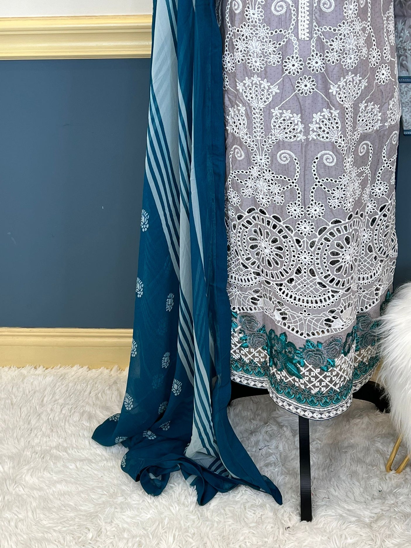 Pakistani Stitched Embroidery luxury  lawn Dresses Ready To Ship