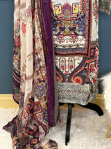 Indian Cotton Stitched Embroidery Suit Ready To Ship