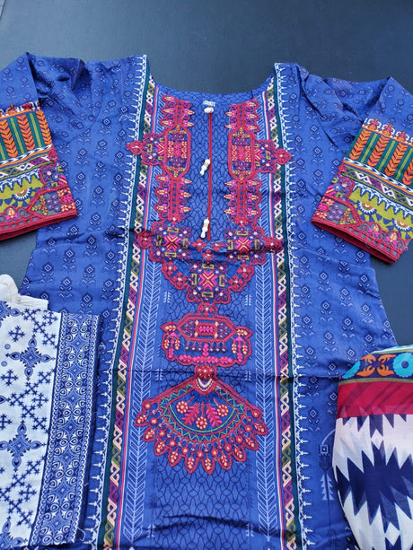Pakistani Stitched Embroidery Lawn Suit Ready To Ship