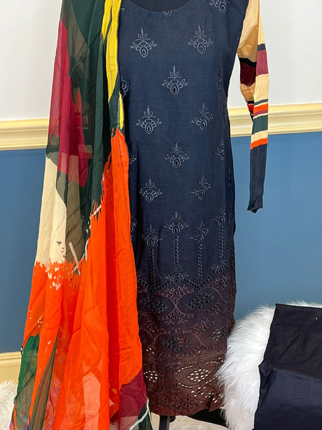 Pakistani Stitched lawn Embroidered Salwar kameez ready to ship