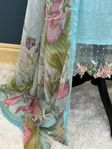 Pakistani Stitched Embroidered lawn Salwar kameez ready to ship