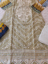 Pakistani Stitched lawn Embroidered Salwar kameez ready to ship