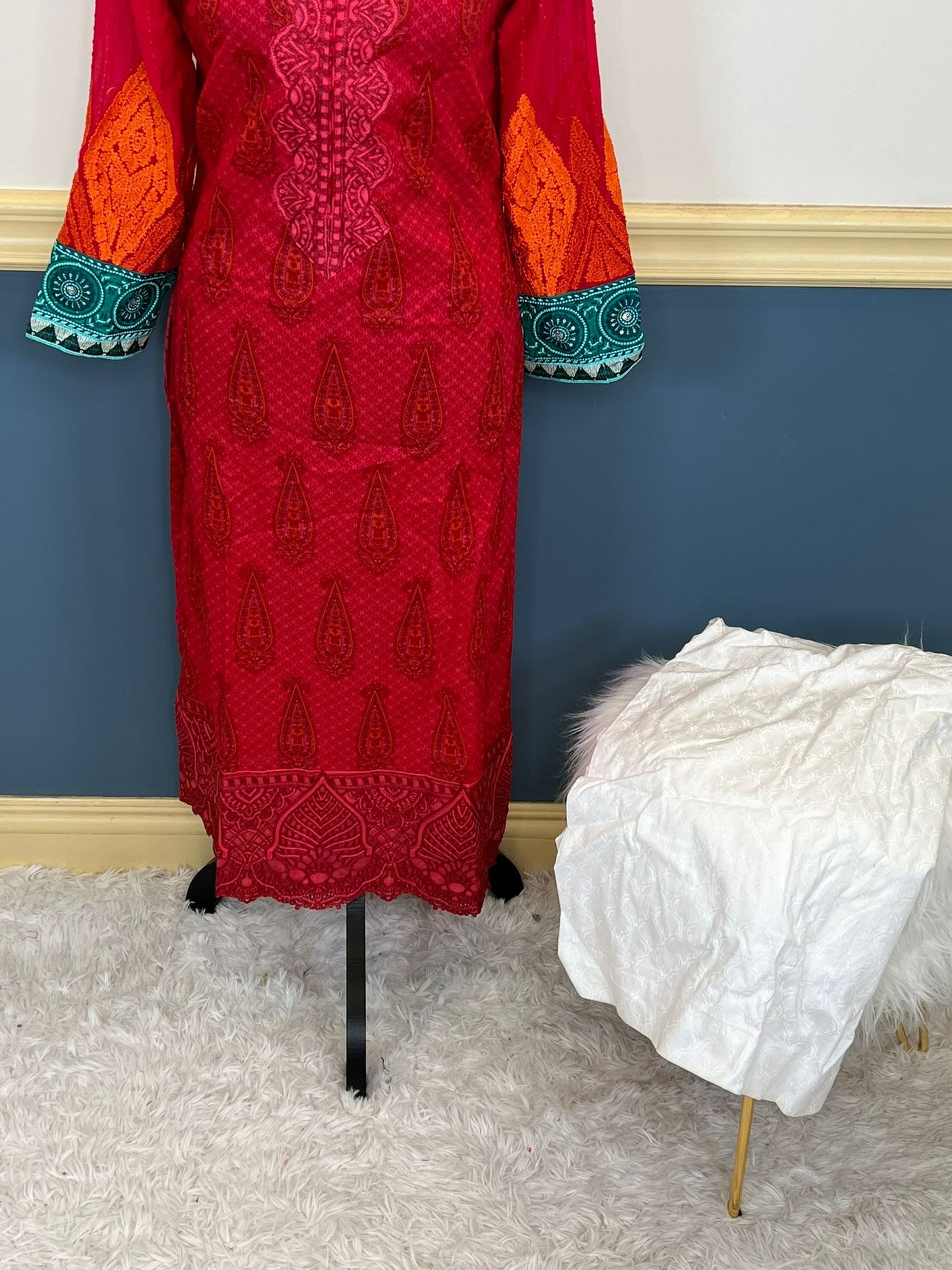 Pakistani Stitched Embroidery Lawn Suit Ready To Ship