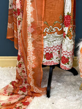 Indian Cotton Stitched Embroidery Suit Ready To Ship