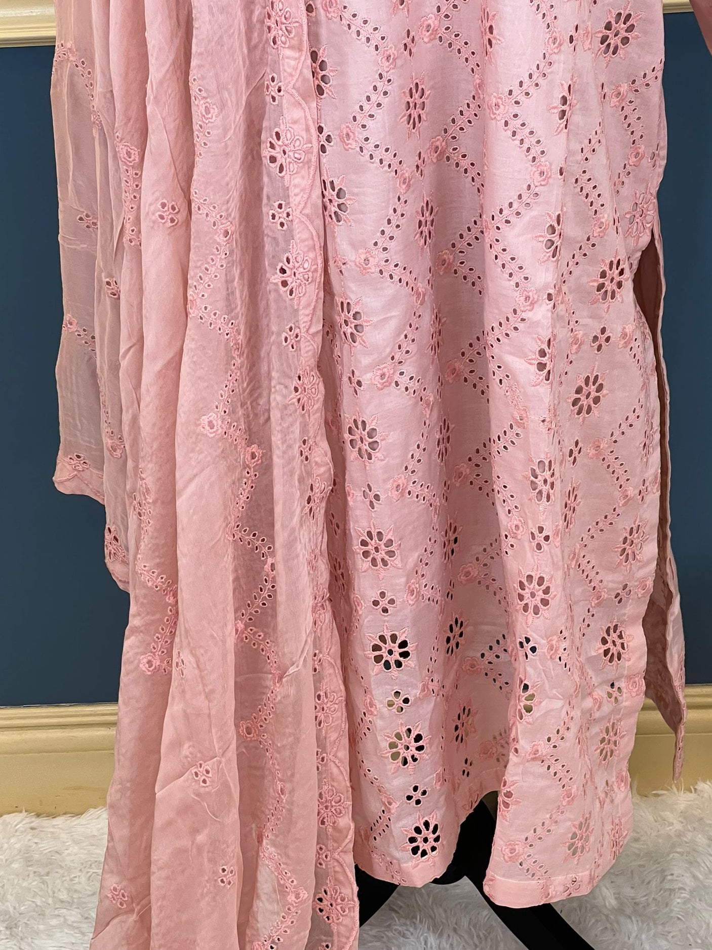 Pakistani lawn stitched  Embroidered Suit Ready To Ship