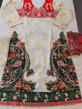 Indian Cotton Stitched Embroidery Suit Ready To Ship