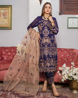 Zainab Fazlani Luxury Embrodered chiffon Collection 100% Original