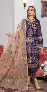 Zainab Fazlani Luxury Embrodered chiffon Collection 100% Original