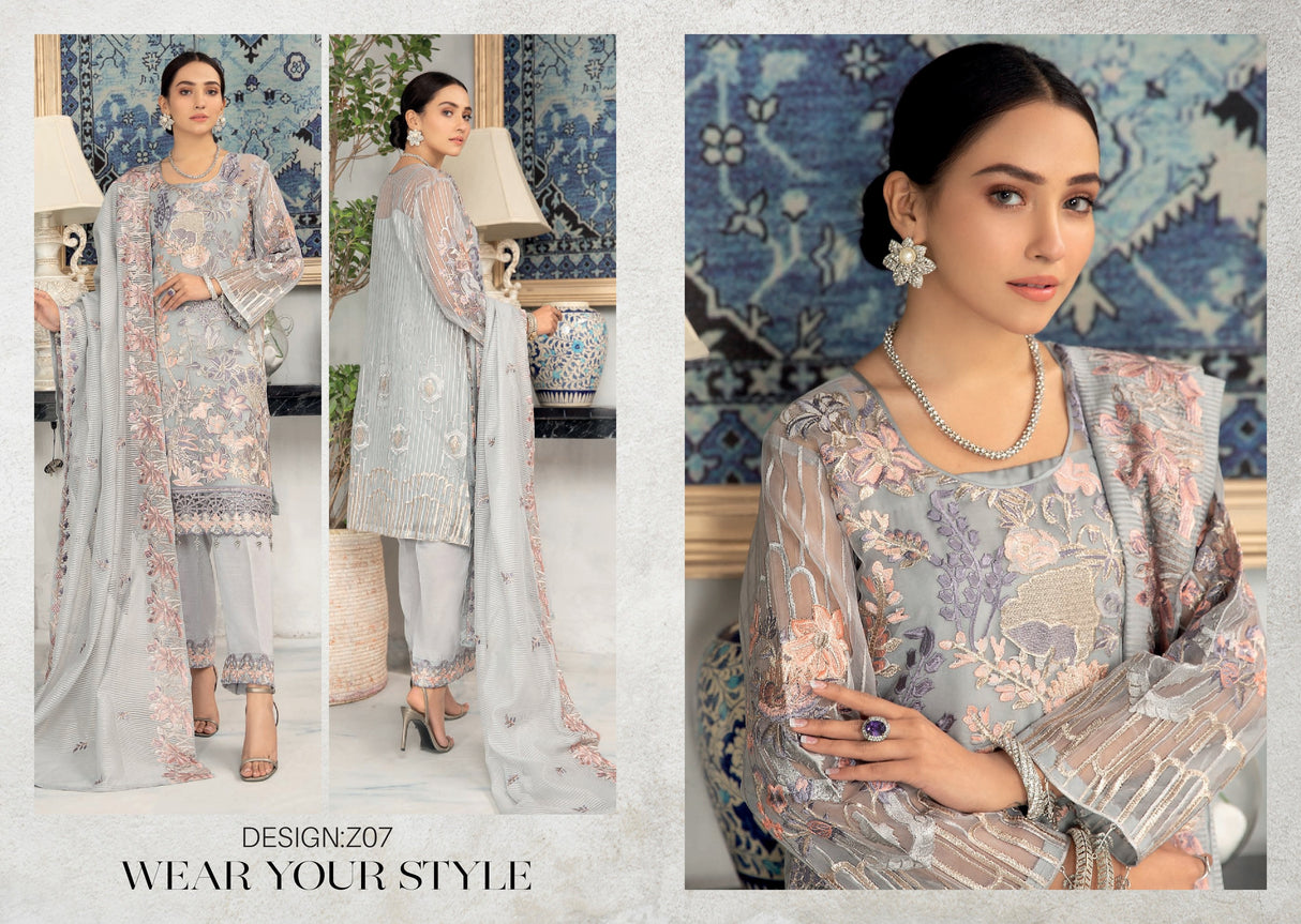 Zuha By Zylish Book Chiffon Collection -100% Original Guaranteed