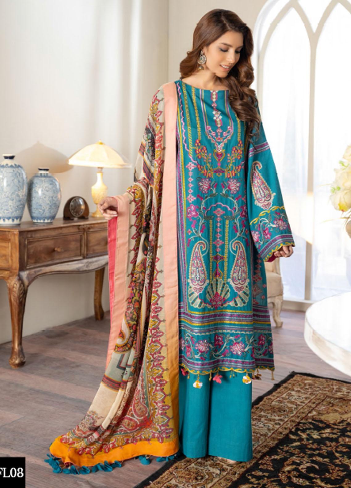 Freesia by Maryum N Maria Embroidered Lawn Collection 2021 -100% Original Guaranteed