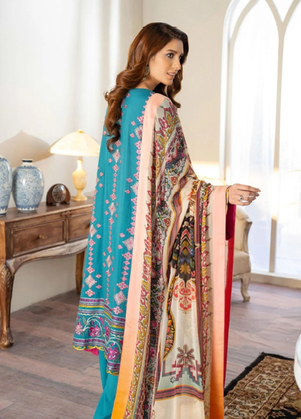 Freesia by Maryum N Maria Embroidered Lawn Collection 2021 -100% Original Guaranteed