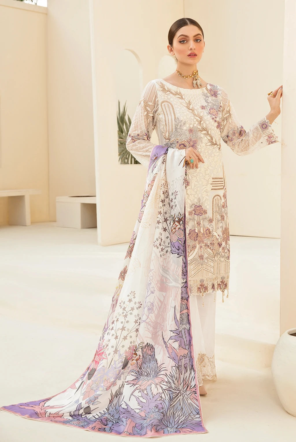 Rangoon By Ramsha Luxury Chiffon Embroidered Collection  -100% Original Guaranteed