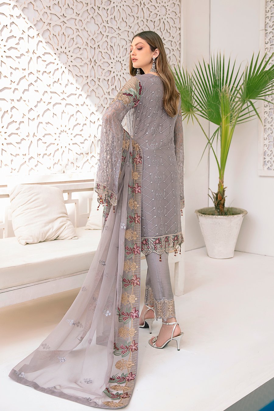 Minhal Luxury Chiffon Embroidered 2021 -100% Original Guaranteed