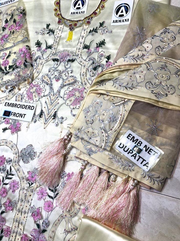 Pakistani Stitched Embroidery Party Wear Dresses Ready To Ship