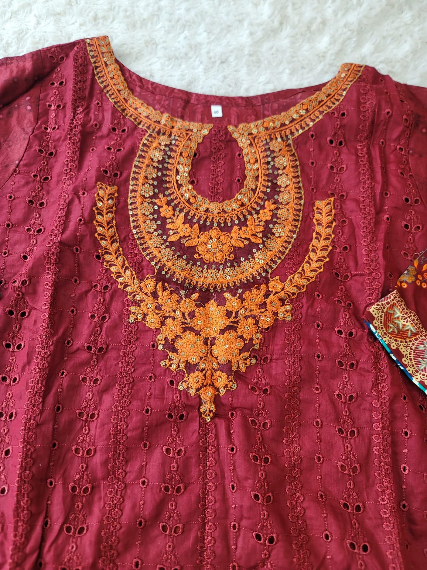 Pakistani Stitched lawn Embroidered Salwar kameez ready to ship