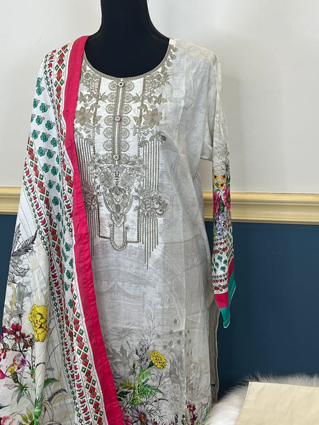 Pakistani Stitched Embroidery luxury  lawn Dresses Ready To Ship