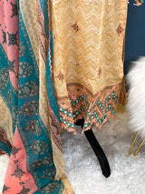 Pakistani Stitched Embroidered lawn Salwar kameez ready to ship