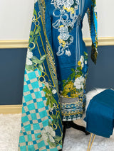 Pakistani Stitched lawn Embroidered Salwar kameez ready to ship