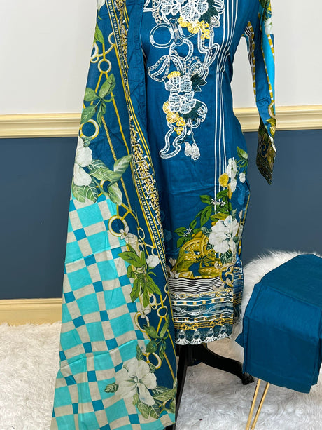 Pakistani Stitched lawn Embroidered Salwar kameez ready to ship