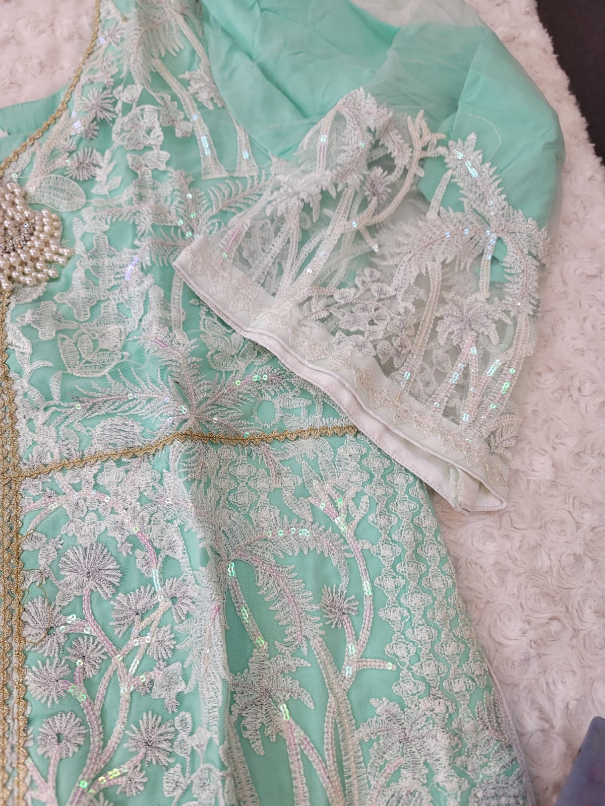 Pakistani Stitched Embroidery Lawn Suit Ready To Ship