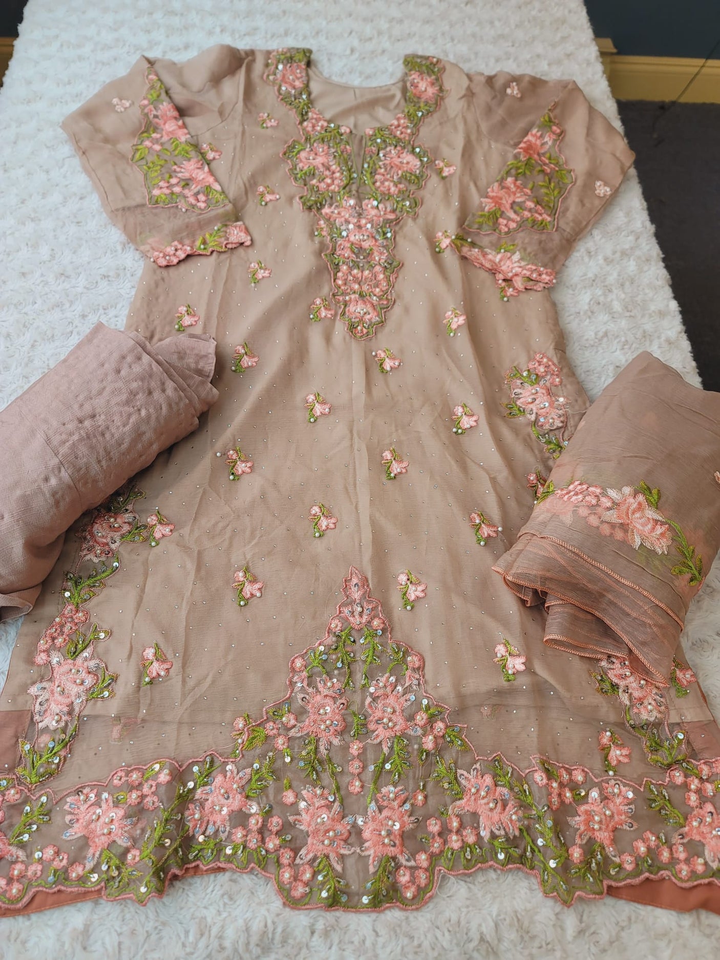 Pakistani Stitched Embroidery Party Wear Dresses Ready To Ship
