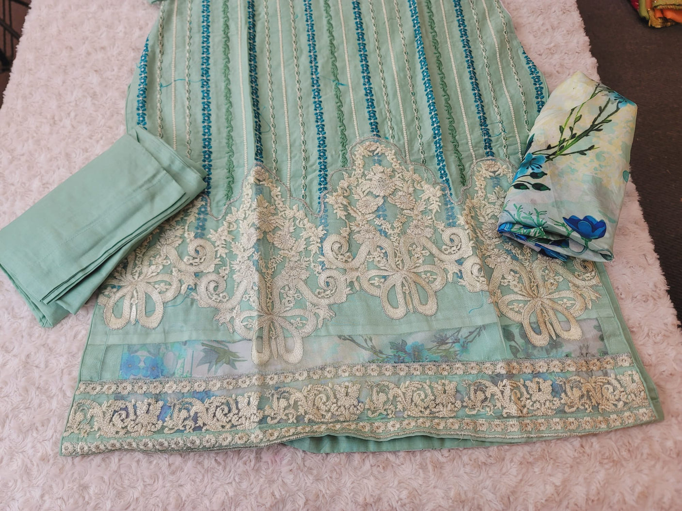 Pakistani Stitched Embroidered luxury lawn Dresses Ready To Ship