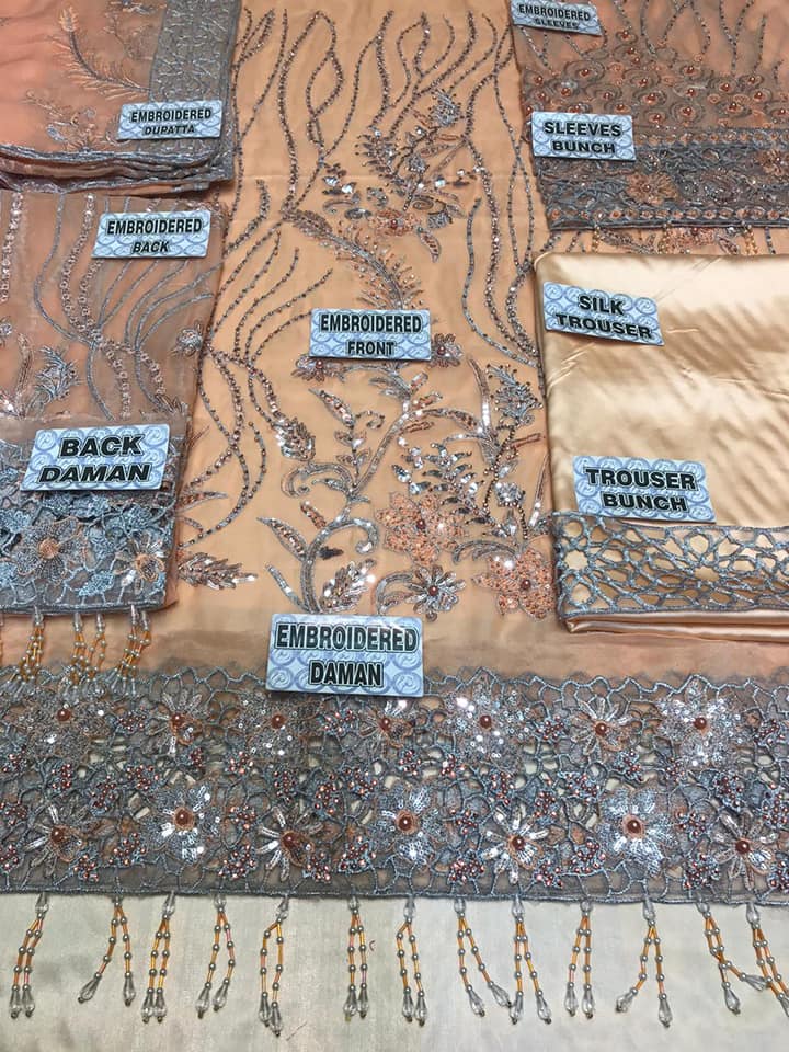 Pakistani Stitched Embroidery Party Wear Dresses Ready To Ship