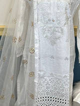 Pakistani Stitched Luxury Embroidered lawn Salwar kameez ready to ship