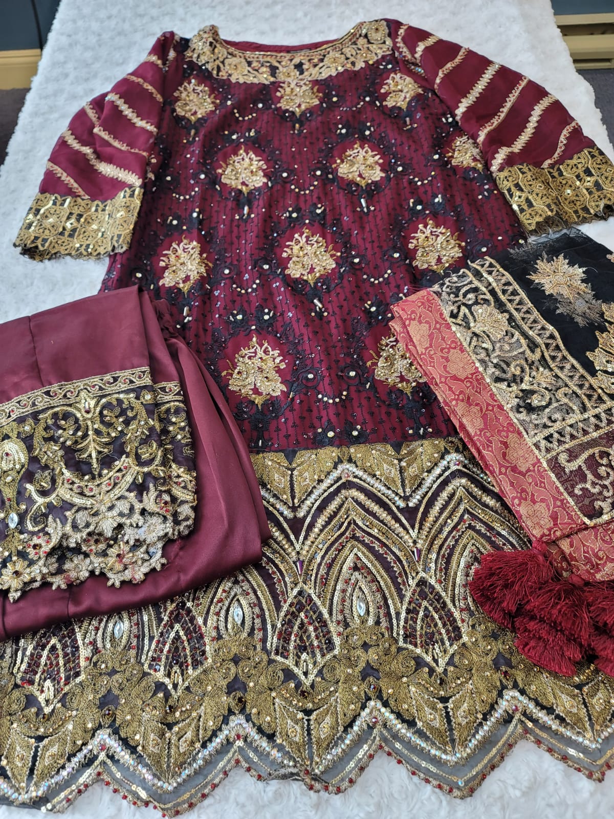 Pakistani Stitched Embroidery Party Wear Dresses Ready To Ship