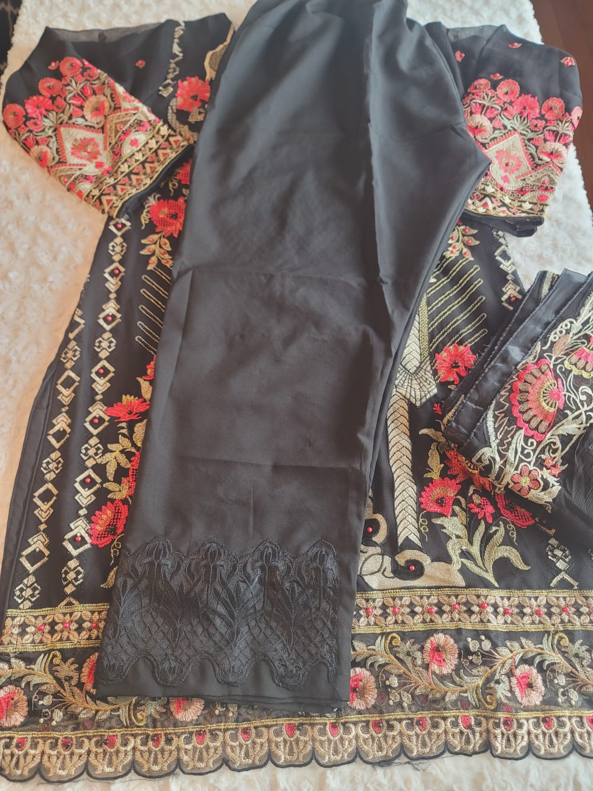 Pakistani Stitched Embroidery Party Wear Dresses Ready To Ship