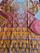 Pakistani Linen Embroidered Salwar kameez Ready To Ship