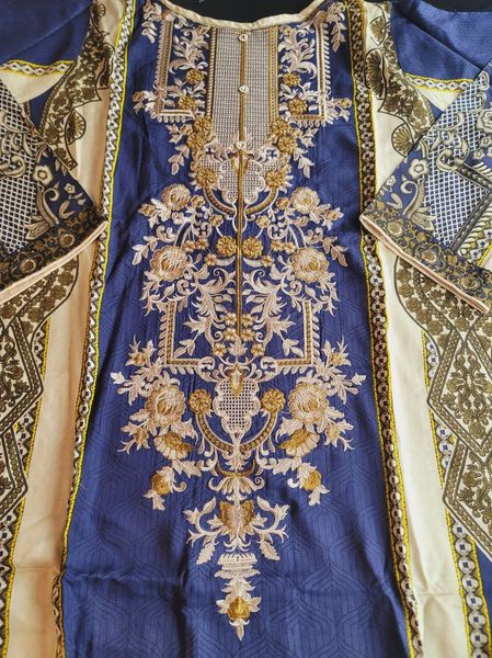 Pakistani Linen Embroidered Salwar kameez Ready To Ship