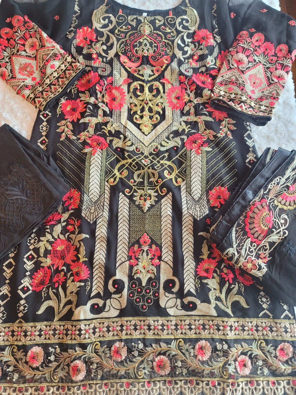 Pakistani Stitched Embroidery Party Wear Dresses Ready To Ship