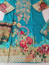 Pakistani Stitched lawn Embroidered Salwar kameez ready to ship