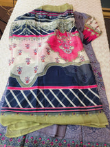 Indian Cotton Stitched Embroidery Suit Ready To Ship