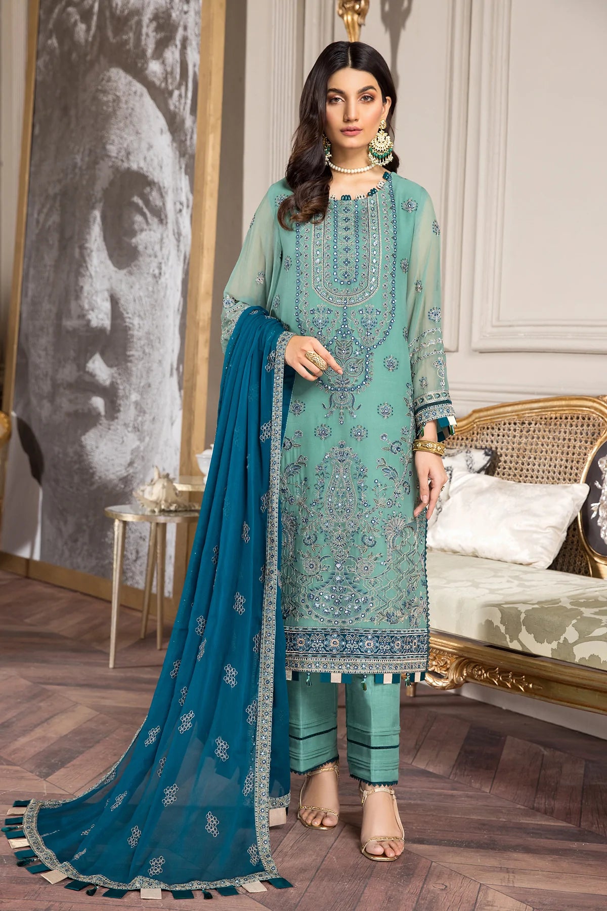 Alizeh Embroidered Chiffon Collection100% Original