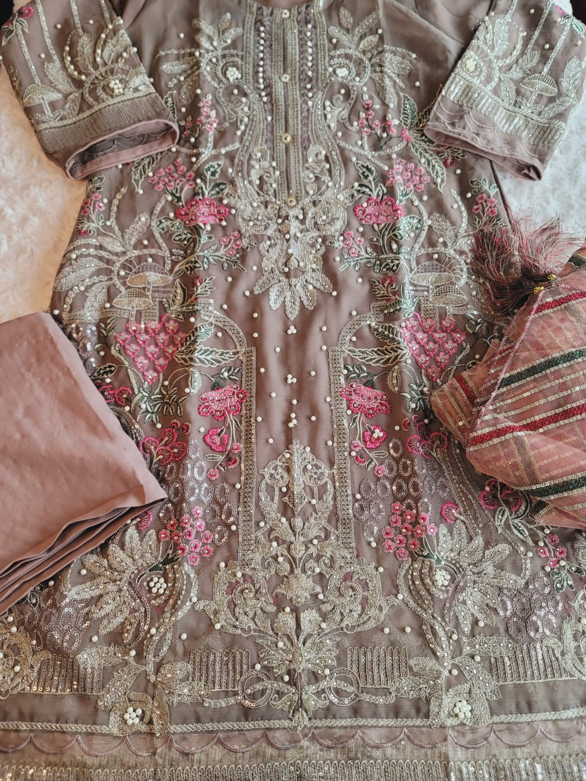 Pakistani Stitched Embroidery Party Wear Dresses Ready To Ship