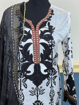 Pakistani Stitched lawn Embroidered Salwar kameez ready to ship