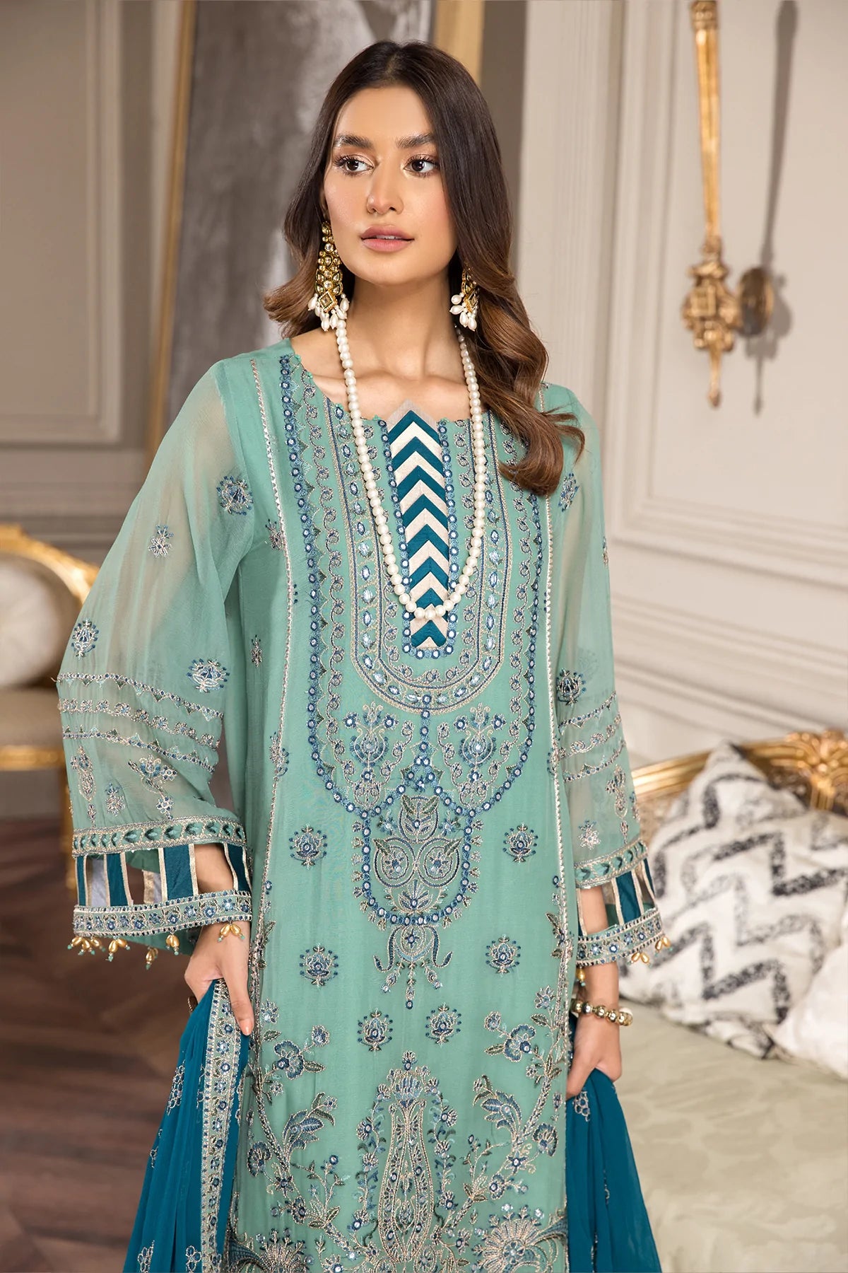 Alizeh Embroidered Chiffon Collection100% Original