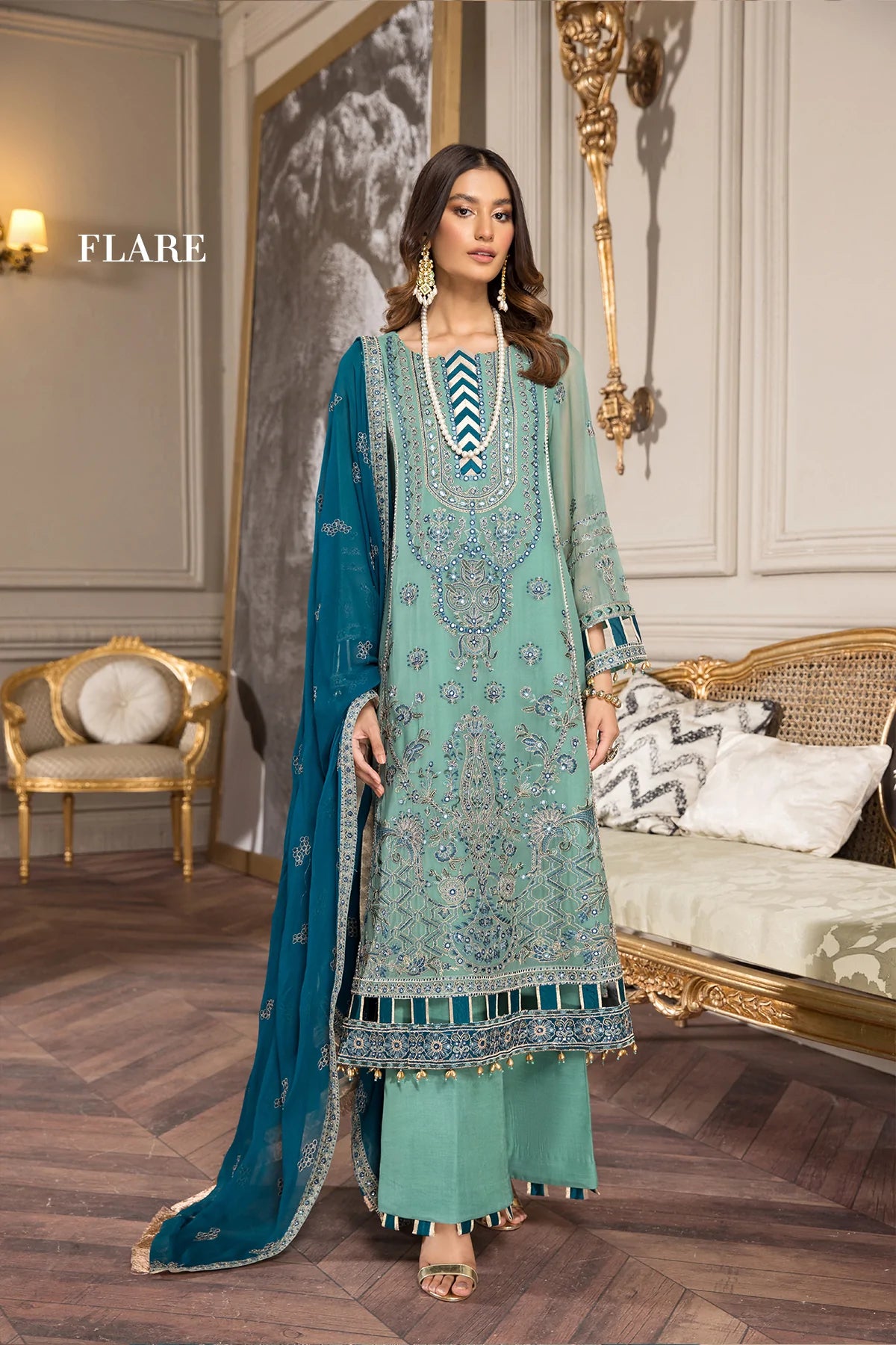 Alizeh Embroidered Chiffon Collection100% Original